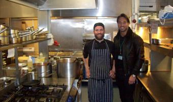 James Lock (right) with Clink head chef Paul Clarkson