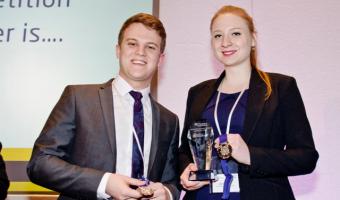 Debate winners: Lilla Ferencz and James Cussell